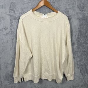 Aerie‎ Womens Oversized Boxy Sweatshirt Size M Crew Neck Tie Athleisure Casual